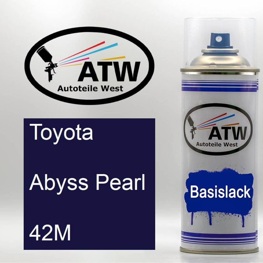 Toyota, Abyss Pearl, 42M: 400ml Sprühdose, von ATW Autoteile West.